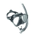 Cressi Matrix Black-Black Maske Gamma Şnorkel Seti Hipoalerjenik Silikon ve Temperli Cam Özellikli