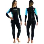 Cressi Morea Lady 3mm Siyah-Turkuaz Dalış Elbisesi Xs Beden