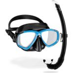 Cressi Perla Maske Mexico Şnorkel Set Black/blue - Standart - Siyah - Mavi