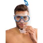 Cressi Perla-Mexico Maske Şnorkel Seti Şeffaf- Koyu Mavi