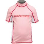 Cressi Rash Guard Junior Girl No 2 Pembe Beyaz Kısa Kollu T-Shirt