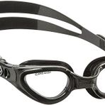 CRESSI Right Goggles Black/Black - Yüzme, havuz ve su sporları için yetişkin yüzücü gözlüğü, buğulanmaz,%100 UV ışınlarına dayanıklı, siyah/siyah - şeffaf camlar, tek beden