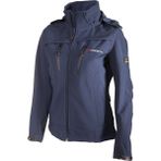 Cresta Kadın Kapüşonlu Softshell Ceket Suya Dayanıklı Outdoor Aktiviteler İçin Şık - Lacivert - 2XL
