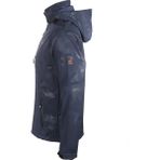 Cresta Outdoor Kamuflaj Baskılı Kapüşonlu Erkek Softshell Ceket - Lacivert - XL
