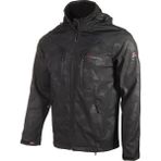 Cresta Outdoor Kaplamalı & Baskılı Kapüşonlu Erkek Softshell Ceket - Siyah