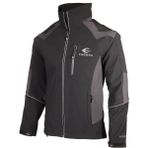 Cresta Outdoor Reflektör Baskılı Erkek Softshell Ceket - Siyah - 2XL