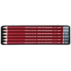 Cretacolor 160 25 Cleos Fine Art Graphite 6'lı Metal Kutulu Dereceli Kalem Seti