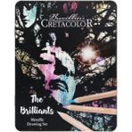 Cretacolor 29098 Megacolor Brilliants 12'li Metal Kutu Kalın Metalik Kuru Boya Kalem Seti