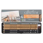 Cretacolor 40006 Basic Pencil Pocket Set 6'lı Metal Kutu Temel Çizim Kalemleri