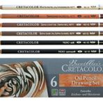 Cretacolor 40007 Oil Pencils Drawing Set 6'lı Metal Kutu Yağlı Çizim Kalemleri