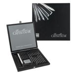 Cretacolor 46040 Black Box Premium 20'li Ahşap Kutu Karakalem Çizim Seti