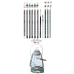 Cretacolor 6'lı Aquarell Sulandırılabilir Fırçalı Karakalem Eskiz Dereceli Çizim Kalemi Seti