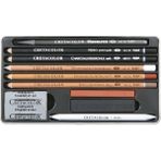 Cretacolor Artino Drawing Set Karakalem Eskiz Çizim Seti Metal Kutu 10 Parça