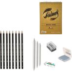 Cretacolor Eskiz Başlangıç Seti 10 + Dereceli Kalem + A5 Defter + Dağıtıcı Set + Silgi + Açacak + Hamur Silgi - Karışık-Çok Renkli - standart