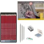 Cretacolor Eskiz Başlangıç Seti 3 + Dereceli Kalem + A5 Defter + Dağıtıcı Set + Silgi + Açacak + Hamur Silgi - Karışık-Çok Renkli - standart