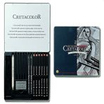 Cretacolor Metal Kutu 20 Parça Black Box Karakalem Çizim Seti