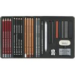 Cretacolor Teacher's Choice Advanced Drawing Set Karakalem Eskiz Çizim Seti Metal Kutu 27 Parça