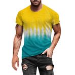 Crewneck T Shirt adam yaz sonbahar kısa kollu grafik üstleri gömlek adam 2025 moda Y2K, I-70 Hardal Sarısı, M