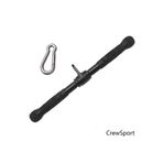 CrewSport Lat Triceps Bar Aparat 50 cm - Revolving Straight Bar - Biceps Bar - Lat Pulldown - Fitness Aparat
