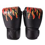 CRGANGZY Muay Thai için boks antrenman eldiveni, kick boks yumruk torbası eldiveni, 2 adet kick boks eldiveni, poliüretan Muay Thai MMA Sanda dövüş antrenmanı eldiveni, yumruk torbası, havalandırmalı avuç içi (siyah)