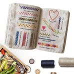 Crgangzy Stitch Kitap, Dikiş Kitabı Nakış Örneği Talimatları DIY Dikiş Kiti Tutkaşlar ve Yeni Başlayanlar için Kitap, Seyahat Dikiş Kiti Kitap Yaratıcı Nakış Dikişleri Kitap