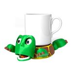 Crgangzy Turtle 3D Baskılı Komik Kupa Yaratıcı Açık Gözlü Kaplumbağa Mat Çay İçecek Kahve Kupa Tutucu Masa Süsleme Kahve Birası Kupa Fam Ev ve Bar