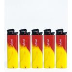 Cricket Taraftar Çakmak Orijnal Boy Taşlı 5'li Set Taraftar Çakmak - Sarı Kırmızı - Sarı - Kırmızı