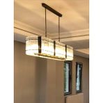 Cristalin Aydınlatma Royale Eskitme Lüx Yemek Masası Üzeri Avize 90 cm - Bronz - Eskitme