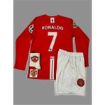 Cristiano Ronaldo 2008 Moskova Finali Manchester/united Uzun Kollu Çocuk Forması 4'lü Set - 6 - 7 Yaş - Kırmızı