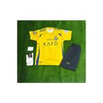 Cristiano Ronaldo Al-Nassr İç Saha Sarı-Mavi Ronaldo 4 Lü Set Çocuk Futbol Forması aaamanabxcv