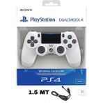 Crk Tech Crk Teknoloji Ps4 Dualshock 4 V2 Beyaz Gamepad Yeni Nesil Kablosuz Kontrol Cihazı