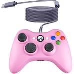 Crk Tech Xbox 360 & Pc Uyumlu Tak Çalıştır Kablolu Gamepad Oyun Kolu Wired Joystıck - Pembe