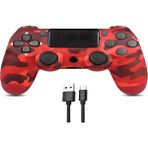 Crk Teknoloji Ps4 Bluetooth Controller V2 Uyumlu Oyun Kolu (Pc+Ps4) - Kamuflaj Kırmızı