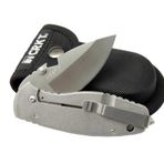 Crkt 3329 BK Heat Kamp Çakı 18cm - Metal Sap, Kılıflı, Açacaklı, Perçinli