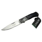 Crkt CR-0017 Gravürlü Siyah Ahşap Kabzalı Lock Back Avcı Çakısı- Kılıflı
