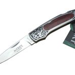 CRKT CR 0128 RD Kamp Çakı 18 cm - Metal Desenli Sap, Kılıflı, Kutulu