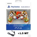 Crktech Playstation Dualshock 4 Uyumlu V2 Yenilenmiş Ps4 Oyun Kolu Desenli Pc + Ps4 ( 1.5mt Şarj Kablosu) - Çok Renkli