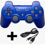 Crktech Ps3 Dualshock Gamepad Yeni Nesil Kol Controller Oyun Kolu Pc + Ps3 + 1.5 mt Şarj Kablosu - Mavi