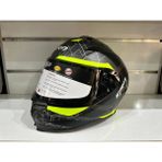 CRN Kask FS-867 Mat Grey/black/yellow Güneş Vizörlü - XL - Siyah - Sarı