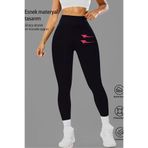 CRNSSWİMWEAR Kadın Dar Paça Yazlık Kumaş Yüksek Bel Toparlayıcı Tayt Pantolon