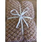 Crochet Design Örgü Bebek Battaniyesi Kadife Battaniye Puffy Soft Battaniye Yenidoğan Battaniye - Kahverengi