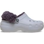 Crocs 212854-5BO Classic Platform Fuzz Lined Clog Frosted Grape Terlik
