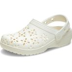 Crocs Bebek Classic Floral Cut Out Clog Terlik 32-33, 32-33, 210944-0WV, Krem, Üniseks bebek