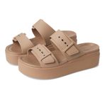 Crocs Brooklyn Buckle Low Wedge kadın sandaleti, Latte, 38/39 EU