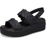 Crocs Brooklyn Woven Upper Lw Sandalet, 37/38 EU, 206453, Siyah, Kadın