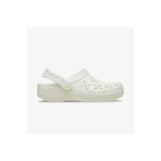Crocs Classic Floral Cut Out Clog Kadın Krem Terlik