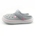Crocs Crocband Gri Pembe Tokalı Terlik Çocuk