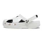 Crocs Crocs Çocuk Klasik Ditsy Çiçekli Clog üniseks çocuk terliği, Beyaz/Siyah, 32/33 EU