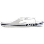 Crocs Erkek ve Kadın Bayaband Flip Flop | Günlük Parmak Arası Terlik | Duş Ayakkabıları, Beyaz/Lacivert, 15 Women/13 Men
