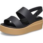 Crocs Kadın Brooklyn Düşük Kama Sandalet, Siyah/Kaju, 39.5 EU